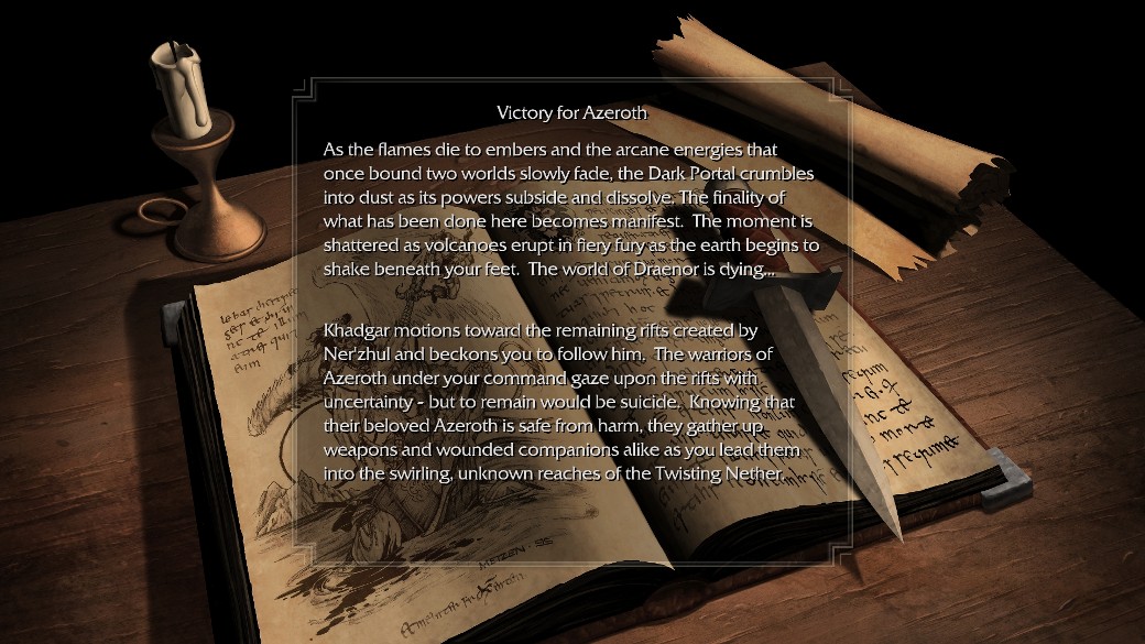 Victory narration for the Alliance
